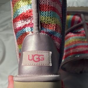 Ugg kids girls boots size 12 little kids rainbow sequins